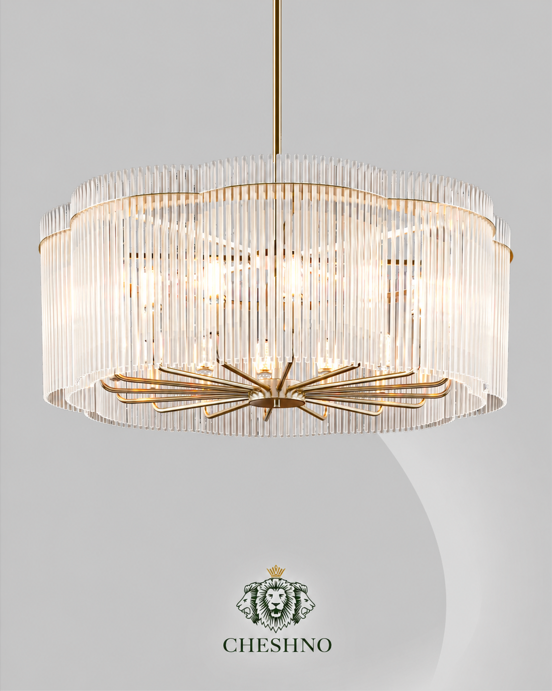 Crystal chandeliers at CHESHNO, Jebel Ali, Dubai